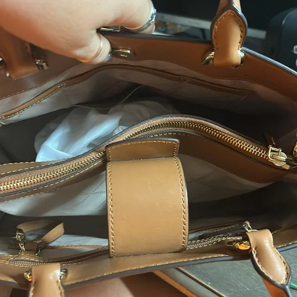 MICHAEL Michael Kors Gramercy Large Satchel, Chain‎ & Leather Strap ACORN